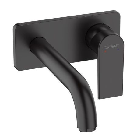 Смеситель для раковины, Hansgrohe, Vernis Shape, тип открывания воды-рычажный, тип регулирования воды-керамический картридж, тип установки-встраиваемый, отверстия для монтажа-2, высота, мм-75, вынос излива, мм-207, тип излива-неподвижный, материал ручки-м, артикул 71578670