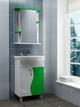 Зеркальный шкаф VIGO Alessandro zsh.ALE.55 зел, 55 см, артикул zsh.ALE.55 зел