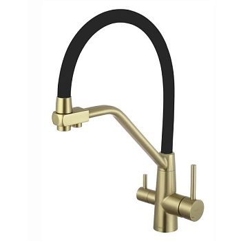 Смеситель для кухни с подключением к фильтру Fmark FS0662-C01, бронза