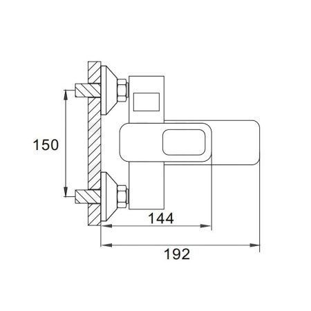 Смеситель для ванны D-Lin D130366-A, черный