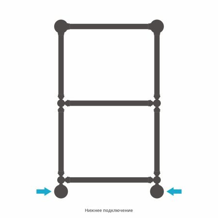 Полотенцесушитель водяной "Ренессанс 1386" 860х500 (Матовая Шампань) Полотенцесушитель водяной "Ренессанс 1386" 860х500 (Матовая Шампань)