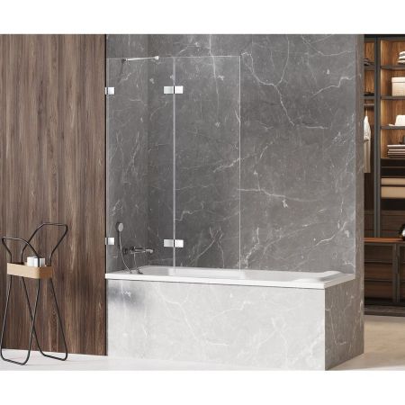 Шторка для ванны NEW TRENDY AVEXA 100 см EXK-1954 L (хром), артикул EXK-1954