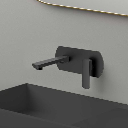 смесители для раковины Vincea Смеситель для раковины Next VBFW-1N1MB встраиваемый однорычажный, черный ,, артикул VBFW-1N1MB