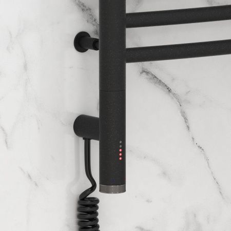 Полотенцесушитель, Сунержа, Богема 3.0, электрический, ширина, мм-532, глубина, мм-103, высота, мм-1200, подключение-слева, электрокомплект-ТЭН, мощность, Вт-300, материал-нержавеющая сталь, цвет-тёмный титан муар