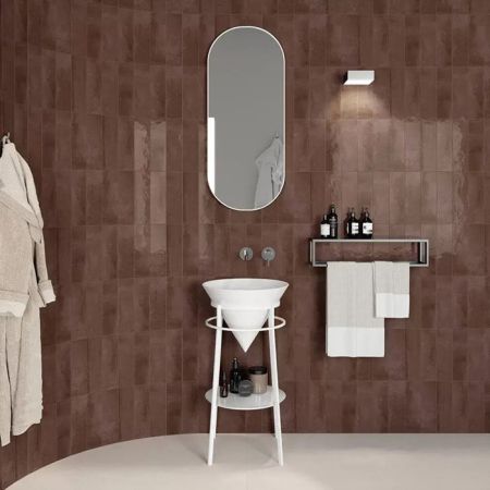 Kerama Marazzi Зеркало CONO овальное 42, белое матовое, артикул CO.mi.P.42\WHT