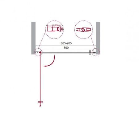 Душевая дверь BelBagno ETNA-B-1-60-C-Cr Душевая дверь BelBagno ETNA-B-1-60-C-Cr
