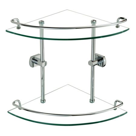 Полка угловая стеклянная Savol S-099322, хром, артикул S-099322
