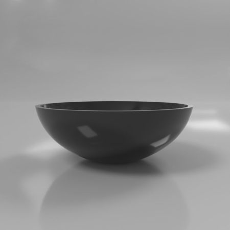 Умывальник WHITECROSS Cornelian D=43 (черный глянец) иск. камень, артикул 0714.043043.101