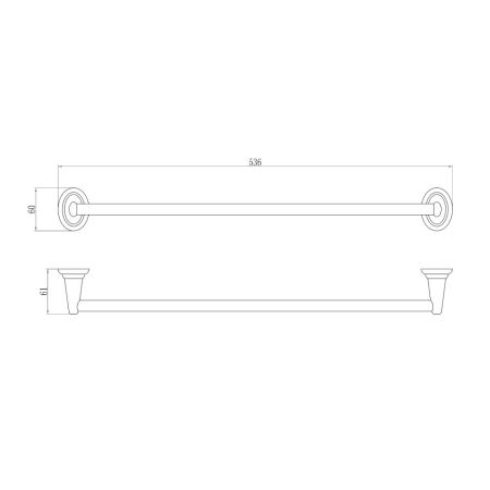 Полотенцедержатель Savol S-003124, хром, артикул S-003124