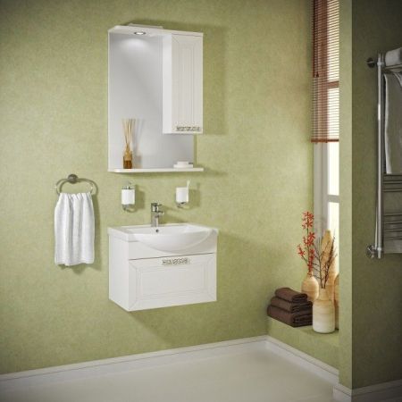 Тумба под раковину Runo Монро 55 4620750028503 подвесная Белая