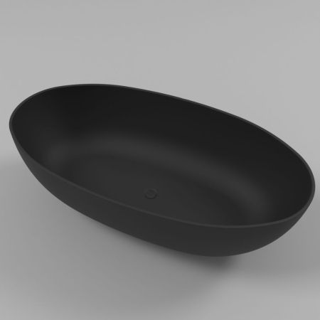 Ванна WHITECROSS Diamond 170x87 (черный мат) иск. камень, артикул 0201.170087.201