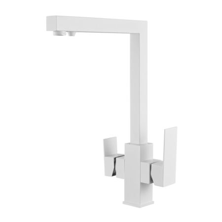 Смеситель для кухни с подключением фильтра Shevanik S148C, белый, артикул S148C