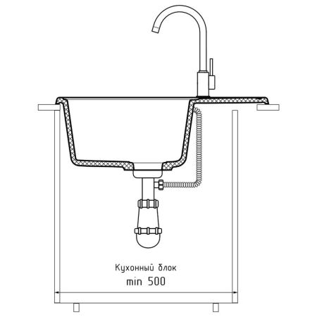 Кухонная мойка GranFest QUARZ 13, белый, артикул 13 белый