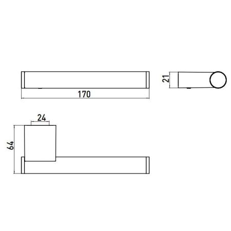 EMCO System2 держатель запасного рулона, горизонтальный, цвет хром, артикул 3505 001 00