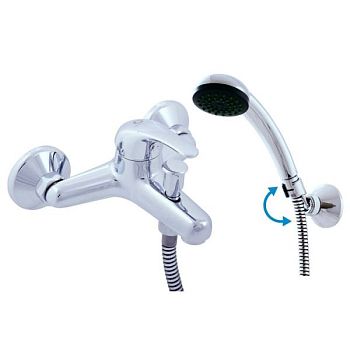 Смеситель для ванны с автоматическим переключением и  душем, подв..держ.