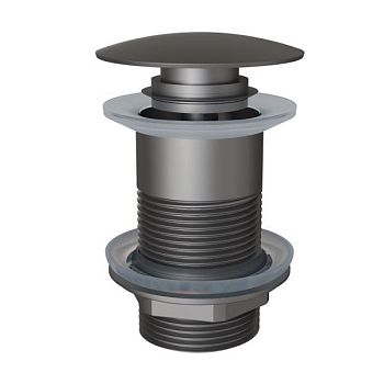 Донный клапан для раковины без перелива Knotlor BM9010GM, оружейная сталь