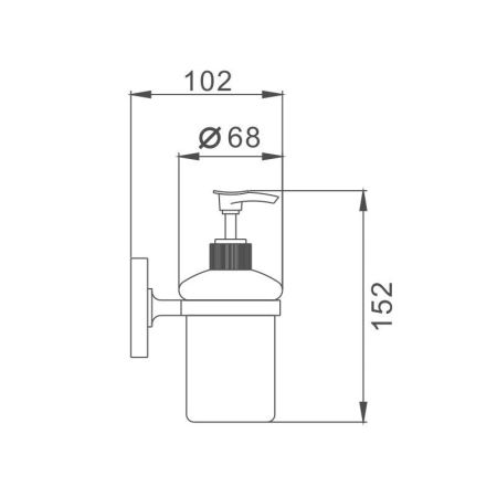 Дозатор жидкого мыла D-Lin D295700, хром, артикул D295700