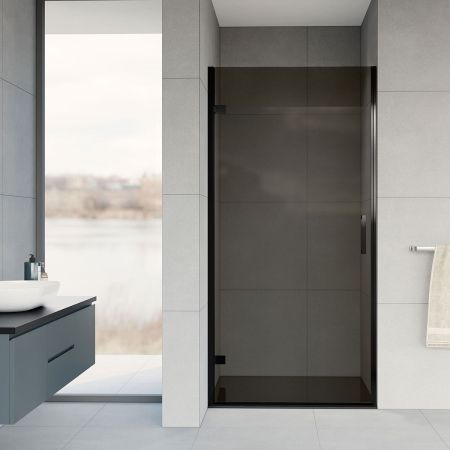 Душевая дверь Flex VDP-1F900CGB, 900, черный, стекло тонированное, артикул VDP-1F900CGB