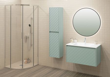 Комплект мебели IBX DIAMANTE, 800 мм, цвет антрацит матовый лак, артикул DIAMANTE80/ANTRACITAM