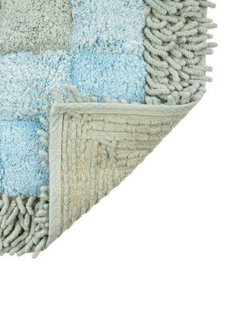 Коврик для туалета Fora 50х40 1845-U 40BL Шахматы Голубой, артикул 1845-U 40BL