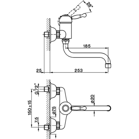 CISAL Arcana Royal Смеситель для кухни наружный, цвет золото, артикул AY00040024