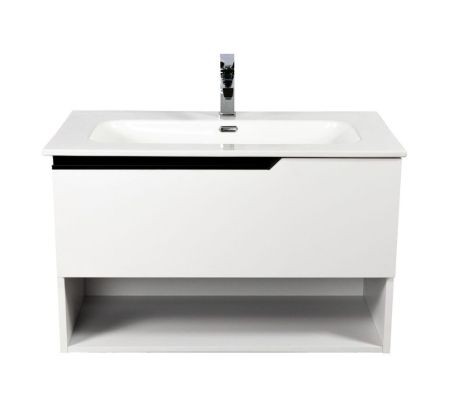 Комплект мебели Visobath Eleven, 1000 мм левый, цвет белый матовый лак (B-Ada), артикул 85606/B-Ada/EL