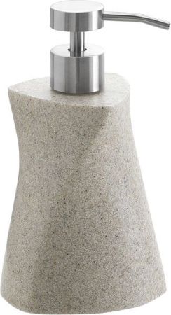 Gedy Libra, настольный дозатор с пластиковой помпой, цвет хром - бежевый, артикул LB81(03)