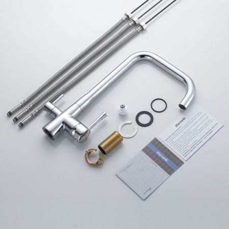 Смеситель для кухни с подключением фильтра Shevanik S528, хром, артикул S528