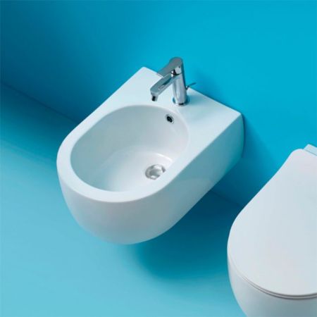 Kerasan Flo биде подвесное с 1отв под смеситель, цвет белый, артикул 312501*1