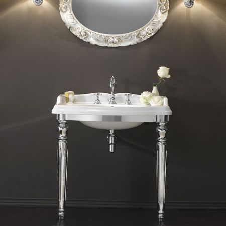 3SC  Консоль King 90х56хh97см, с раковиной LA02 и сифоном,цвет: хром, артикул KI3090SL