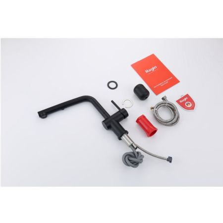 Смеситель для кухни с выдвижным изливом Raglo R86.49.06, черный, артикул R86.49.06