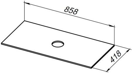 Столешница Allen Brau Liberty 90 1.33008.G-S серый структ, артикул 1.33008.G-S