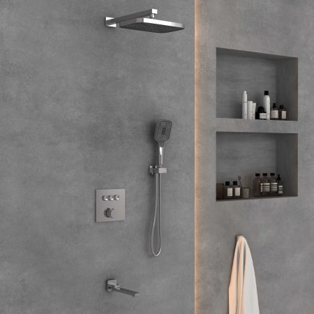 Душевой комплект VSFW-4311CH встраиваемый, 3 режима, хром, артикул VSFW-4311CH