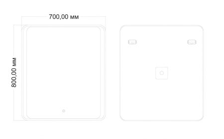 Зеркало с подсветкой ART&MAX ELEGANT AM-Ele-700-800-DS-F, артикул AM-Ele-700-800-DS-F