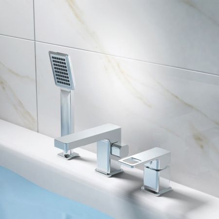 Смеситель на борт ванны Haiba HB80615, хром, артикул HB80615