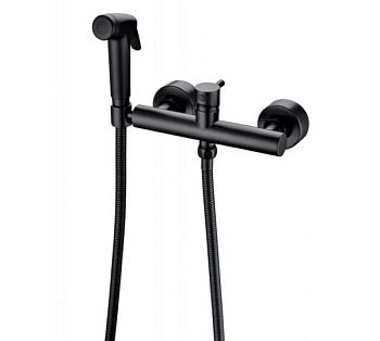 Гигиенический душ со смесителем Bravat D9141BW-RUS, черный