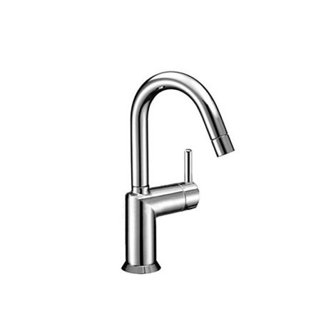 Fantini Cafe Смеситель для раковины, 1 отв., с донным клапаном, излив 130мм, цвет: хром, артикул 42 02 1804F