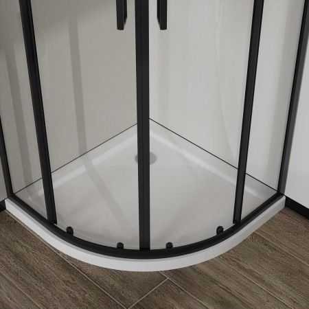 Душевые уголки Vincea Душевой уголок City VSQ-5CT900CLB, 900*900, черный матовый, стекло прозрачное ,, артикул VSQ-5CT900CLB