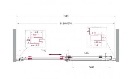 MARINO-2-BF-1-120-C-CR Душевая дверь, артикул MARINO-2-BF-1-120-C-CR