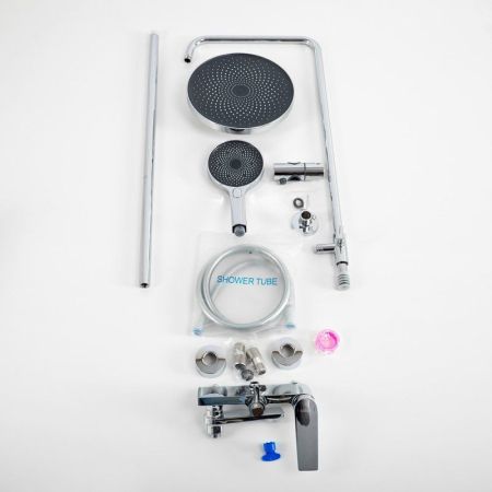 COMFORT Комплект для ванной - душевая стойка с изливом и смеситель для раковины, артикул COMFORT-CVD/LS-01