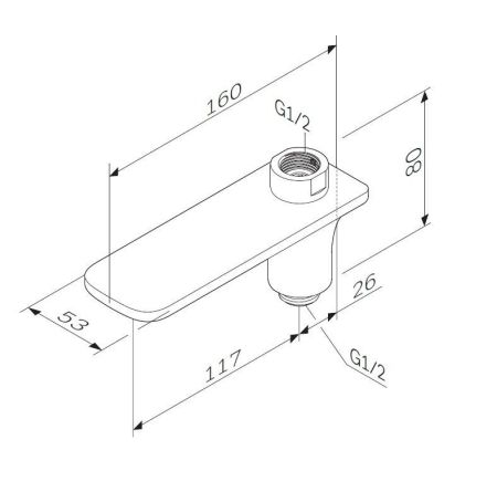 F50A70900_xxx поворотный излив на ванну, хром, шт, артикул F50A70900