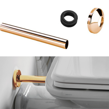 KERASAN Соединение для смыва к напольному унитазу d=40мм, цвет золото