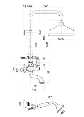 Душевая система Fiore GIOIELLI (SWAROVSKI®) 08CR0615, хром, артикул 08CR0615