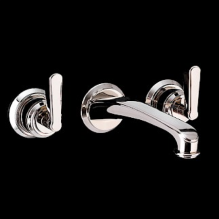 Devon & Devon Manhattan Смеситель для раковины настенный, на 3 отв,  цвет никель блестящий