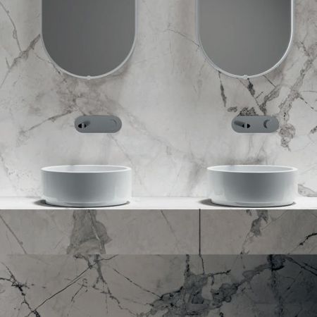 Kerasan  Oke Раковина накладная круглая 40хH15 см, без отв под смеситель, цвет: белый, артикул 554101