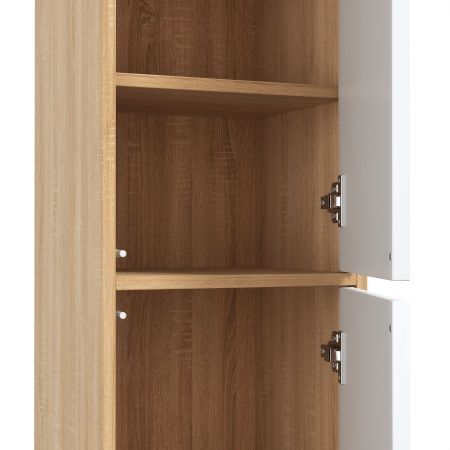 Пенал Onika Дайлер 35 подвесной белый/дуб сонома, универсальный