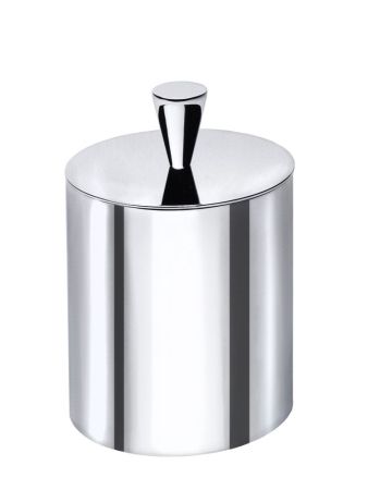 Surya Metall, круглая баночка с крышкой 7х7хh9 см, для гигиенических принадлежностей, цвет золото, артикул 6902/GO