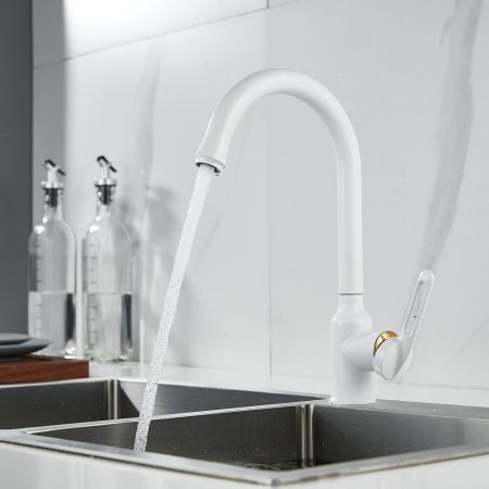 Смеситель для кухни Raffine F103C, белый, артикул F103C