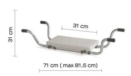 Gedy, выдвижное сиденье для ванны (71х31хh17), цвет белый, артикул 1083(02)