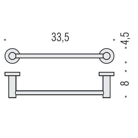 Colombo Plus Полотенцедержатель 33.5 см, цвет: хром, артикул W4909.CR